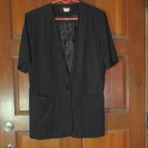 Black Short Sleeve Jacket Size 12 MODIANO